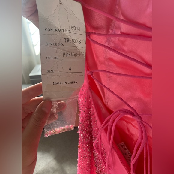 Tony Bowls Fuchsia Evening Gown - Picture 11 of 16